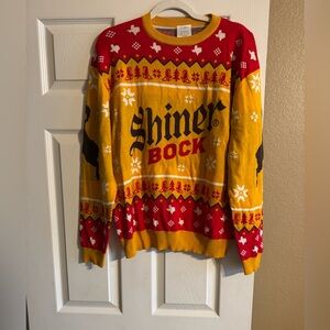 Shiner Beer Red and Yellow Men's Sweater